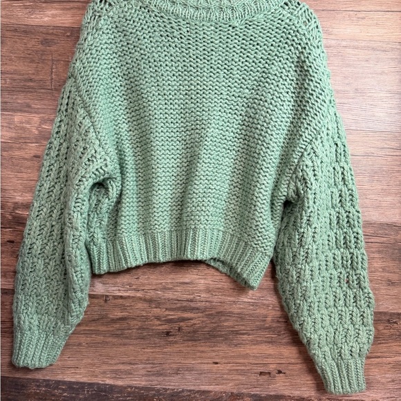 Universal Thread Textured Knit Sweater in Sage - Picture 2 of 8